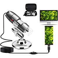 Los mejores  - Cámara de microscopio USB de 40X a 1000X- microscopio digital Cainda con estuche de transporte- compatible con Android…